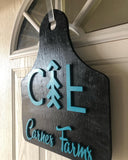 Personalized ear tag door or wall sign