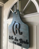 Personalized ear tag door or wall sign
