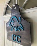 Personalized ear tag door or wall sign