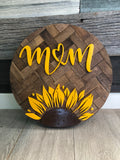 Herringbone Sunflower Sign