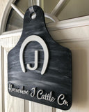 Personalized ear tag door or wall sign