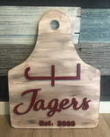 Personalized ear tag door or wall sign